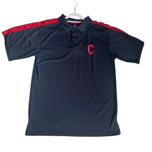 Cleveland Guardians Polo Shirt Mens Size Large Tall Navy Embroidered Logo MLB